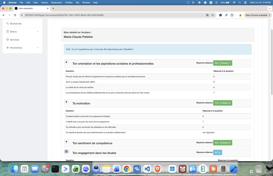 Formulaire interactif — Recherche CEGEP (Canada)